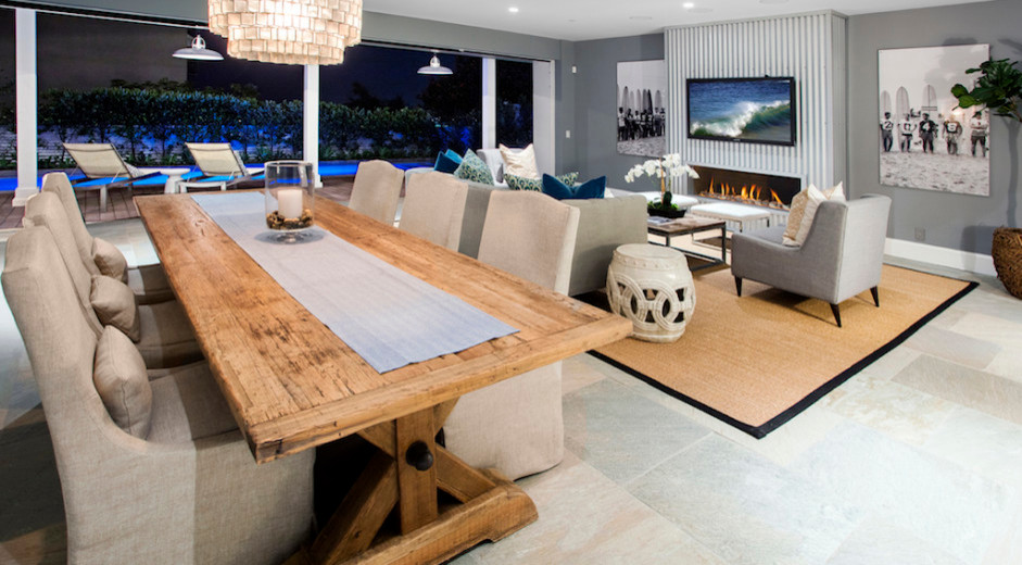 Mountain style home design photo in Orange County