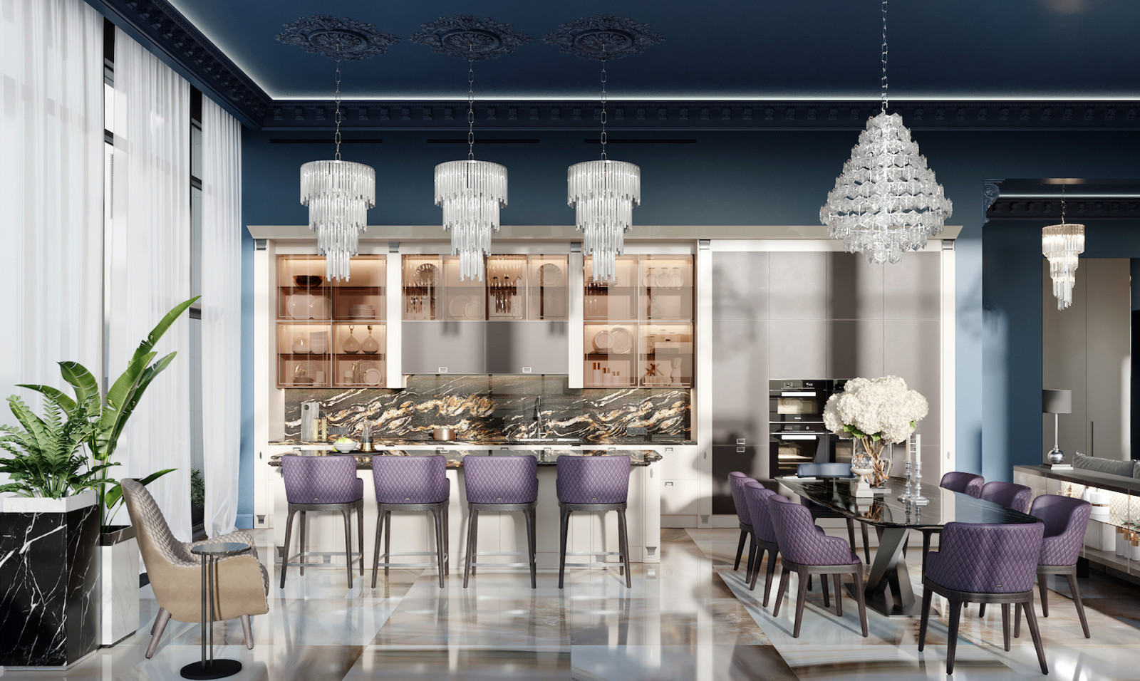 Квартира 200 м² в ЖК «Riverside»