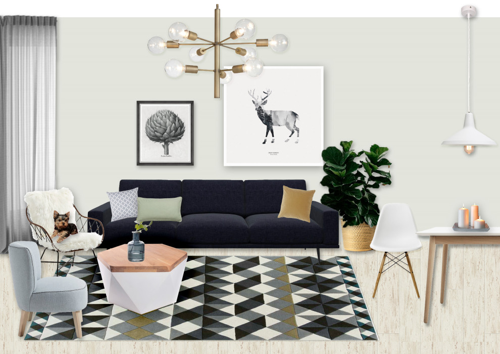 Проект 3-комнатной квартиры в скандинавском стиле