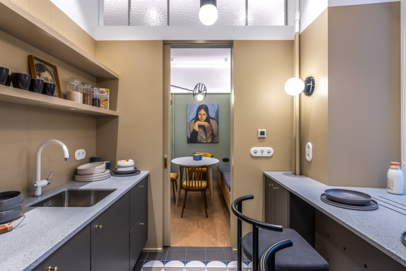 КУХНЯ-ГОСТИНАЯ С МОЗАИКОЙ ДЖО ПОНТИ