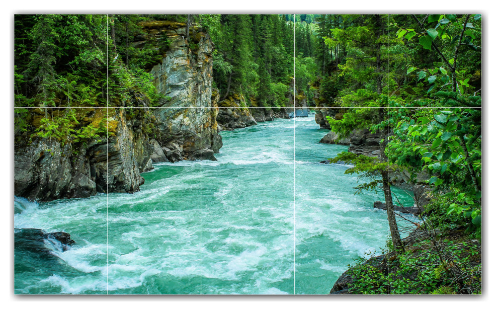 River Ceramic Tile Wall Mural HZ500905-53M. 30" x 18"