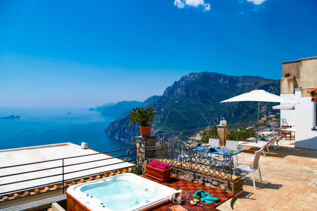 Maison Rosa Positano - Terrazza con Jacuzzi minimalistisch-terrasse