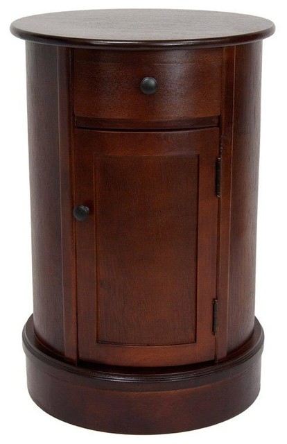 26" Classic Oval Design Nightstand - Transitional ...