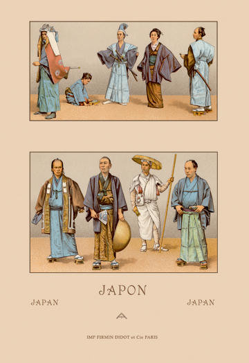 Traditional Dress of Diverse Japanese Castes 20x30 poster