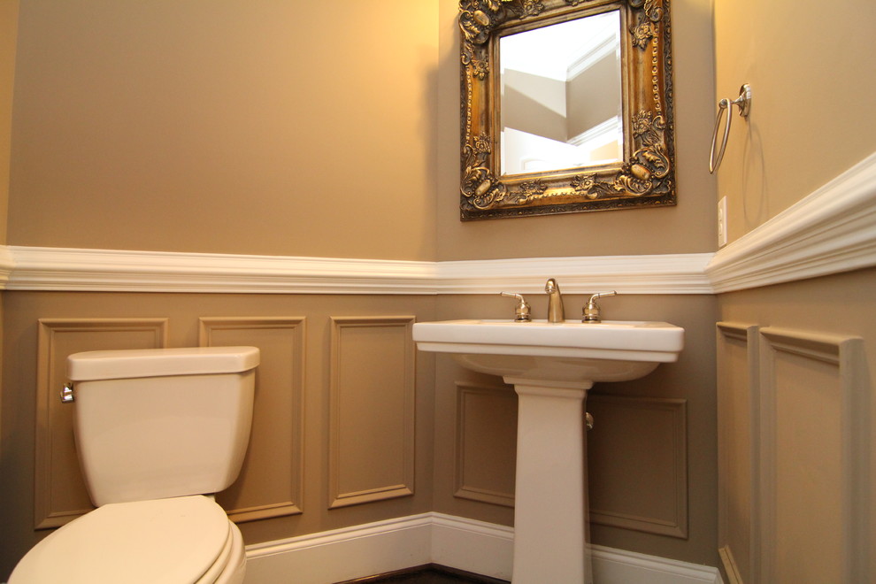 Inspiration for a small transitional powder room in Raleigh.
