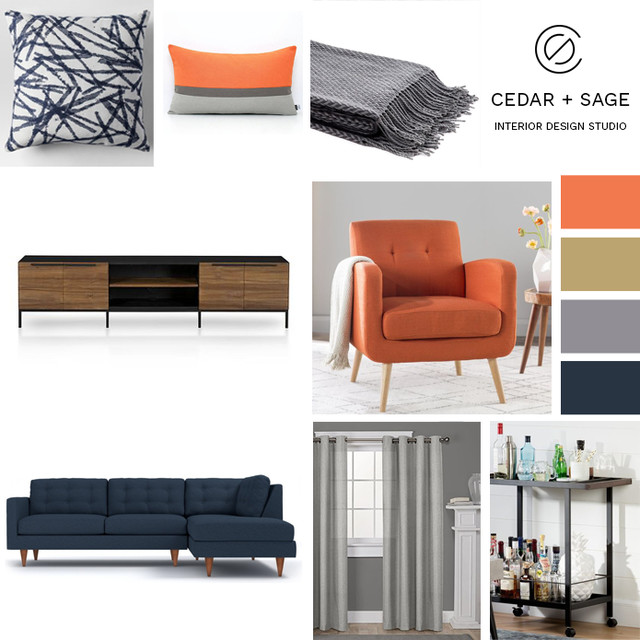 Denver E-design eklektisch-wohnzimmer