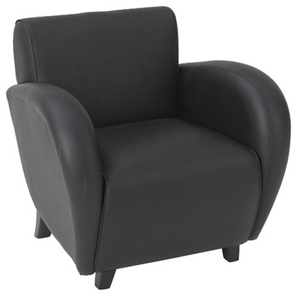 OSP Furniture Lounge Seating SL2431EC3 Eleganza - Black Eco Leather Club Chair