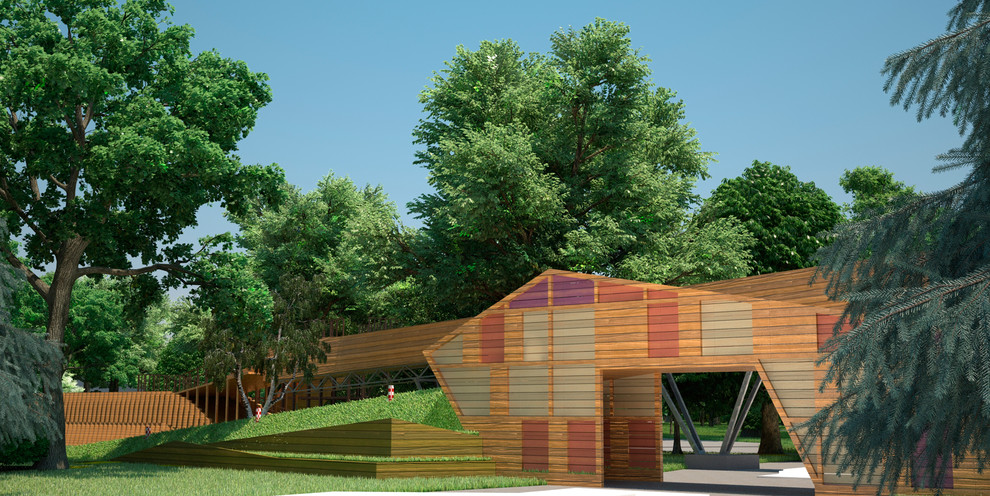 вид на полосу для дерт-джампинга