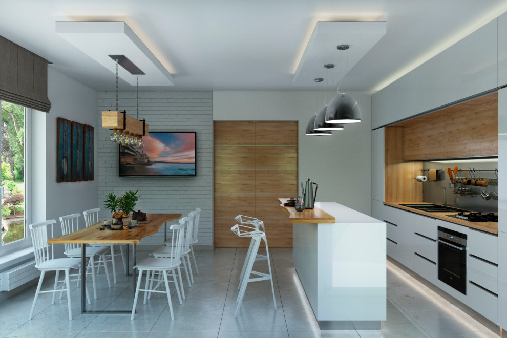 Дизайн интерьера двухэтажного жилого дома