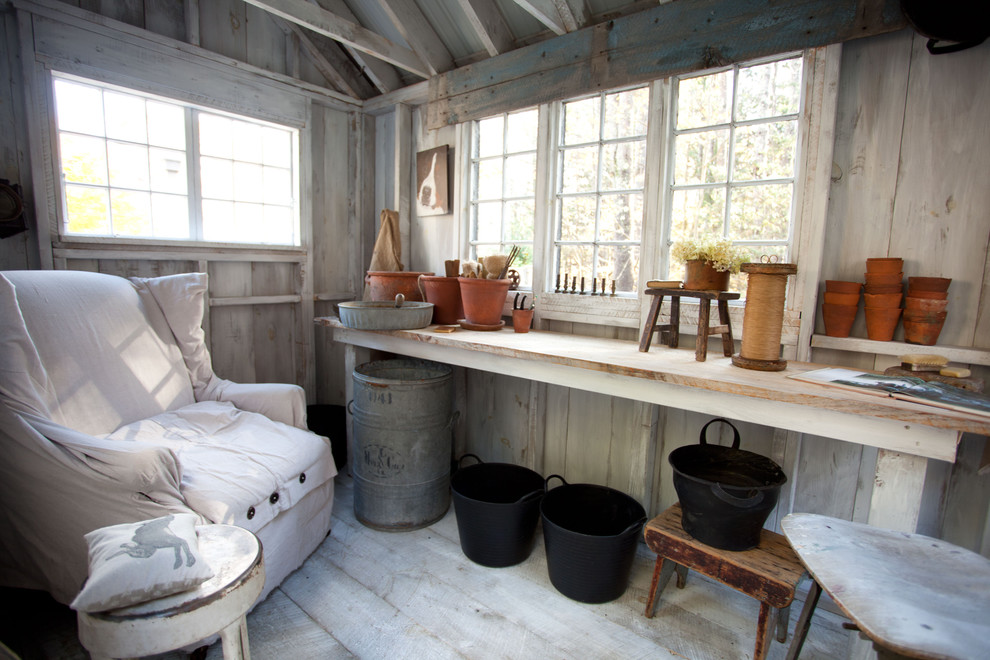 Design ideas for a country garden shed in Boston.