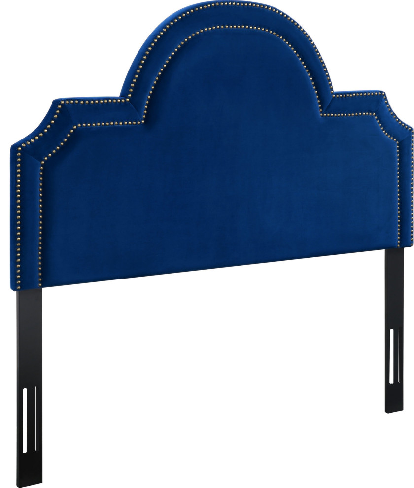 Laylah Headboard in Velvet Transitional Headboards by HedgeApple