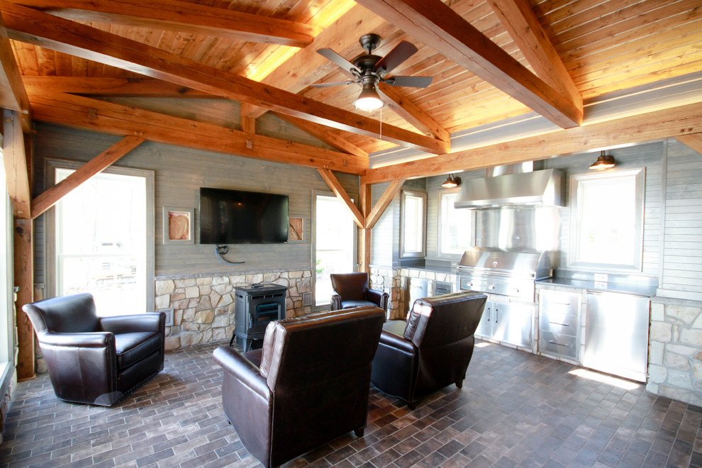 Timber Frame House Addition on Ridge Road
