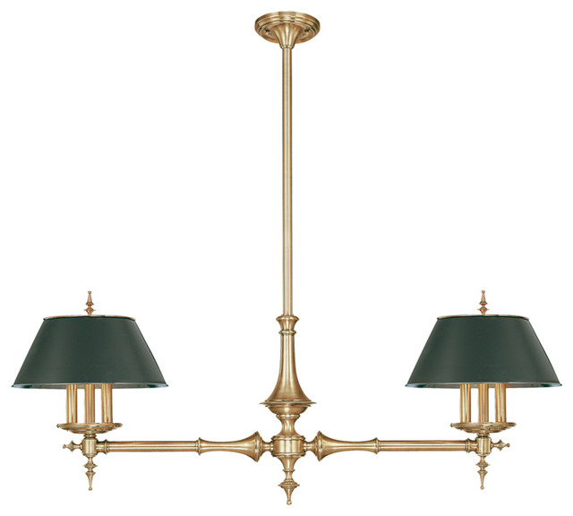 Cheshire 6Light Island, Aged Brass Traditional Kitchen Island