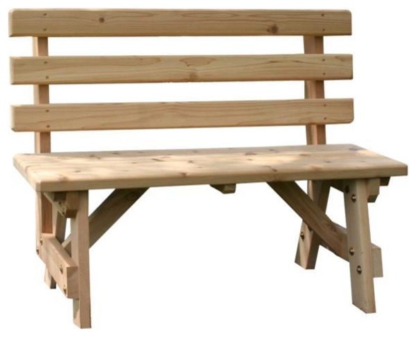 long backed bench