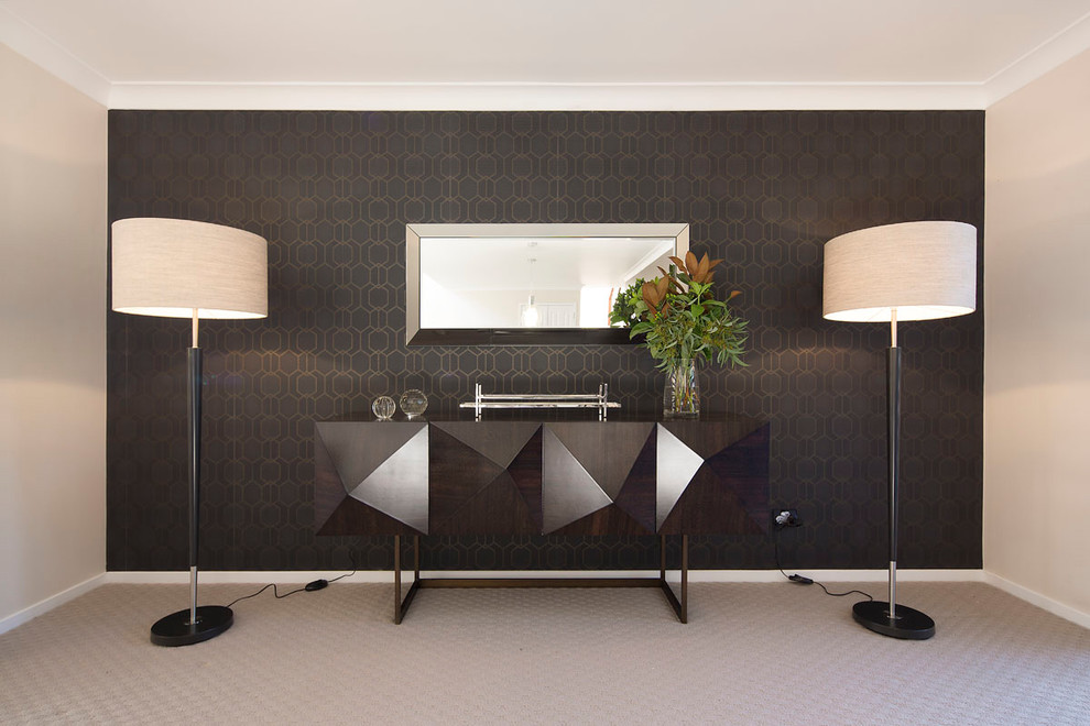 Design ideas for a contemporary dining room in Brisbane.