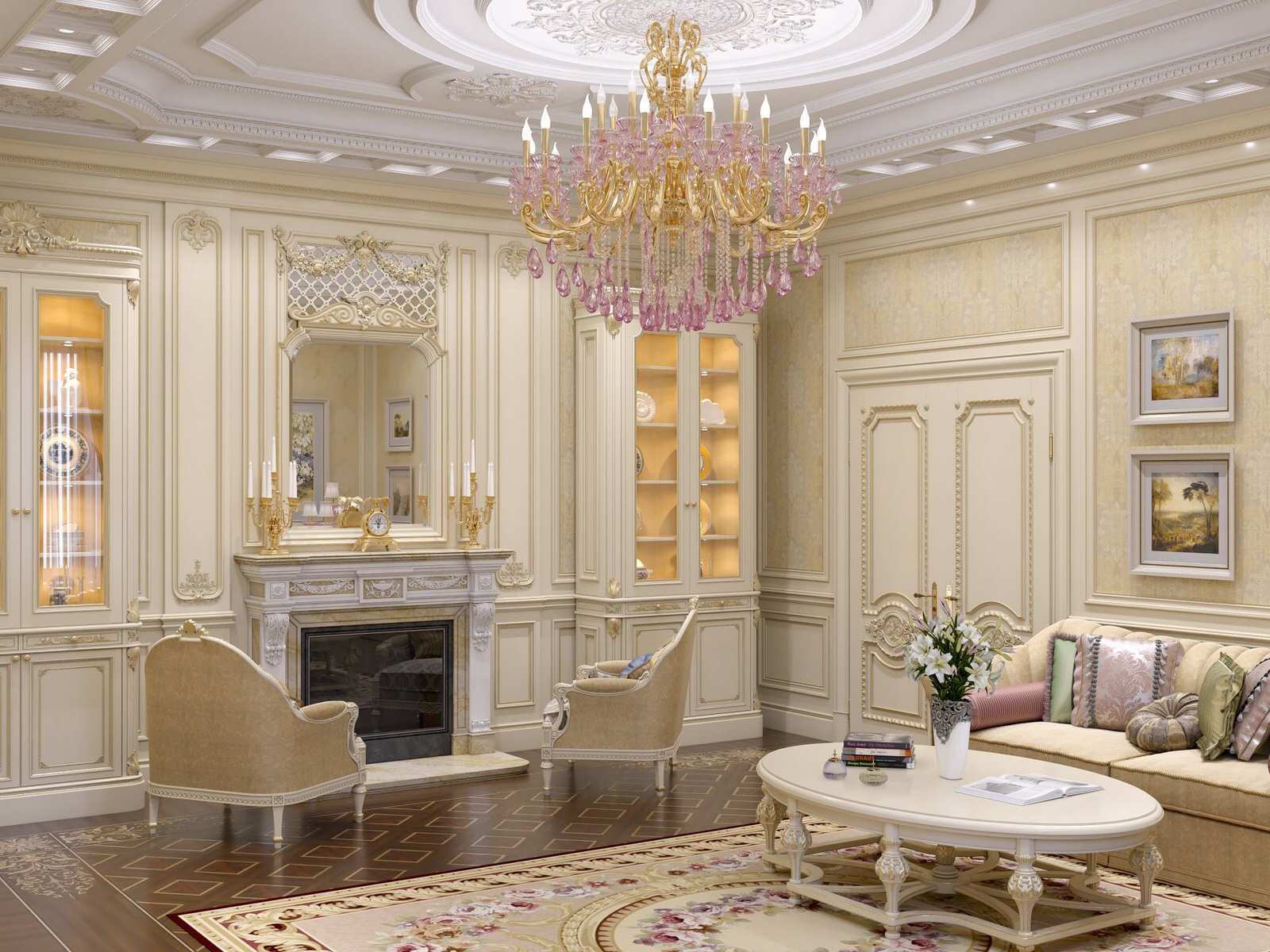 Дизайн гостиной в светлых тонах от Mirt