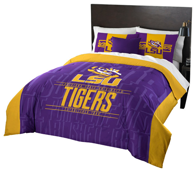 Lsu Modern Take Comforter Set Full Queen Contemporary