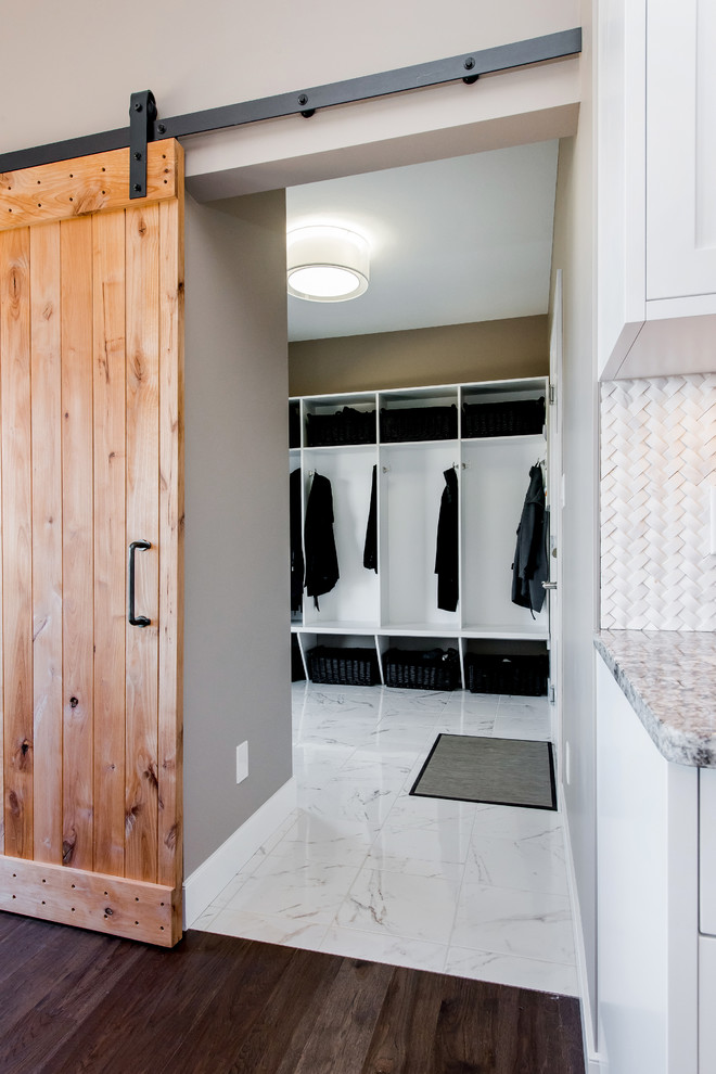 Contemporary mudroom in Other.