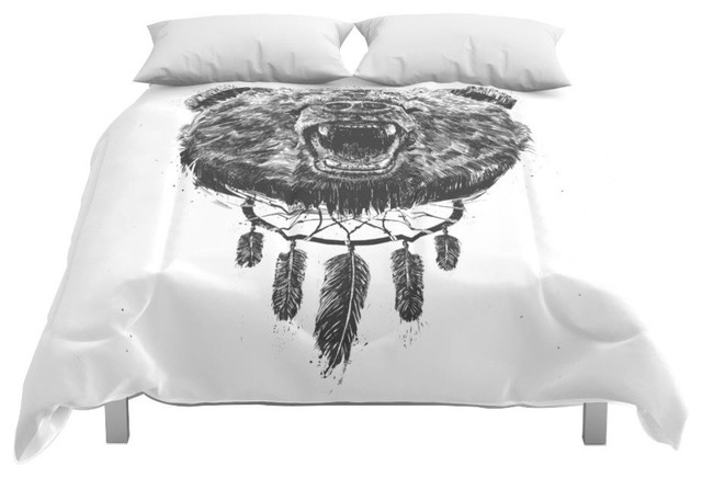 Society6 Don T Wake The Bear Comforter Rustic Comforters And