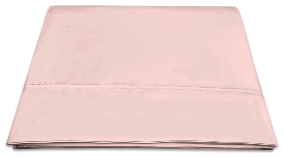 Pizuna 400 Thread Count Cotton Flat Sheet-Dusty Rose-Full
