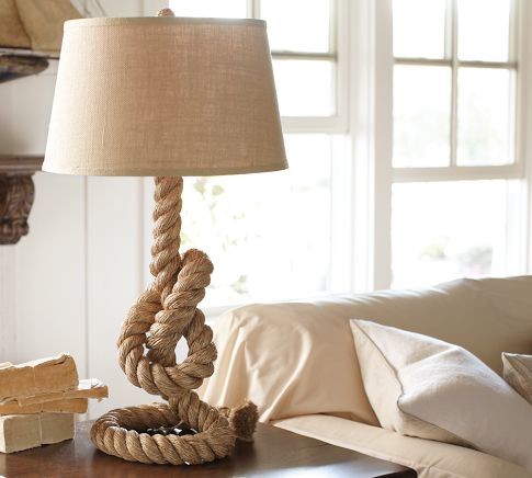 Rope Table Lamp eclectic-table-lamps