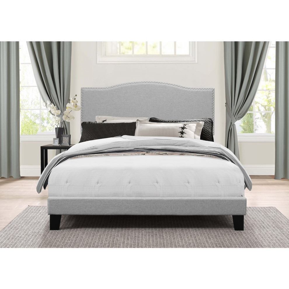 Kiley Bed in One - King - Glacier Gray Fabric