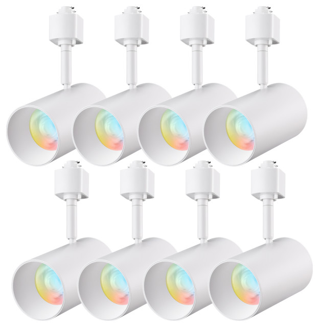 8 Pack 5CCT LED Track Lighting Heads, H Type Spotlight Fixtures