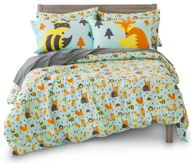 Full Queen Woodland Creatures Luxury Double Brushed Microfiber Twin Woodland Creatures Luxury Double Brushed Microfiber Duvet Cover Set Contemporary Covers