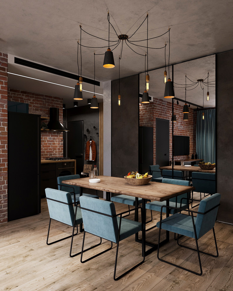 3D проект квартиры-студии 55 м.кв.