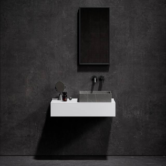 PIETRA PIETRA GREY MARBLE COUNTER TOP BASIN 400 Bathroom Other by