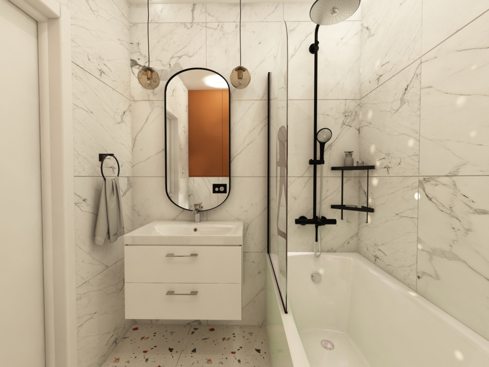 Квартира 60 кв.м. ТЗ от заказчика "Ярко и не ярко))"