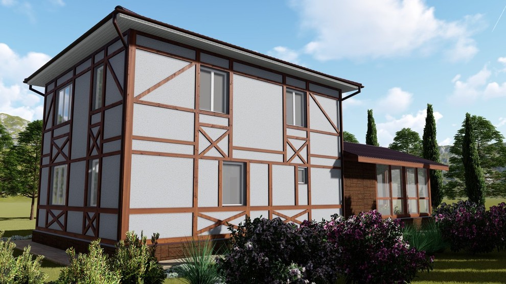 Реконструкция фасада с пристройкой зимнего сада