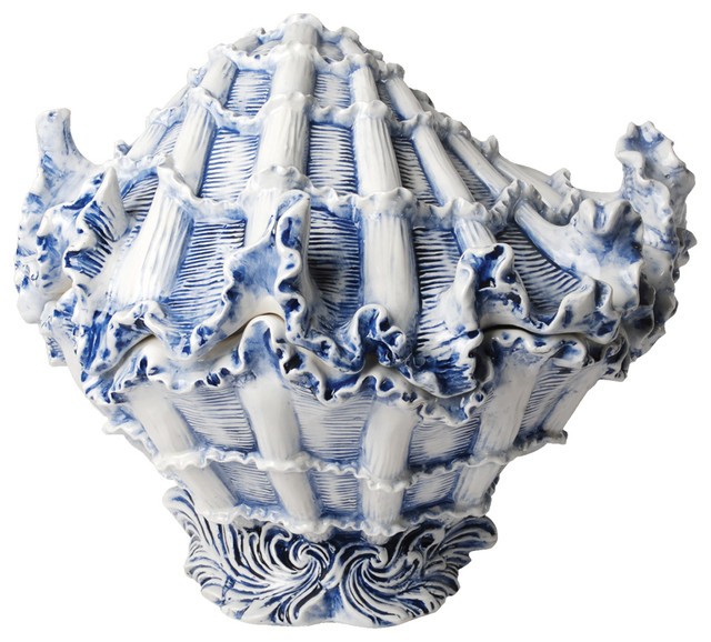 Capri Shell Cookie Jar Beach Style Decorative Jars And Urns By Capri Shell Cookie Jar