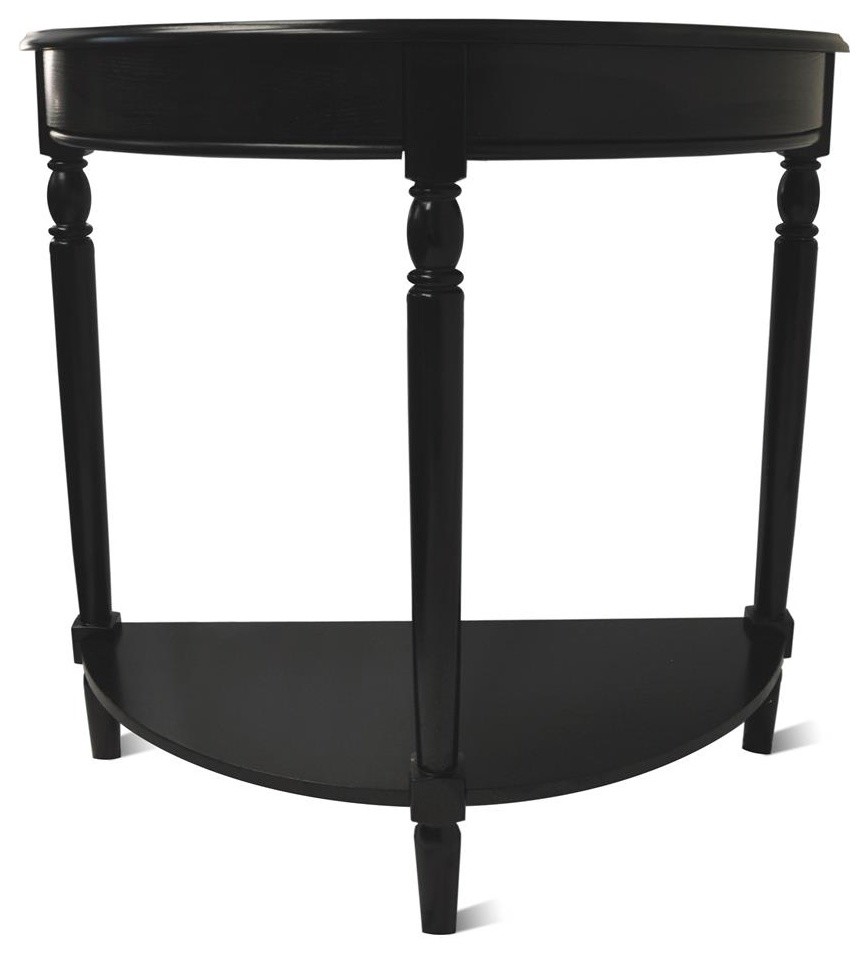 Entryway Table in Black Finish Traditional Console Tables by