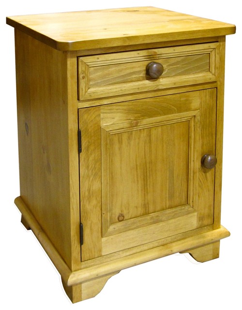 Tibbit's Hill Nightstand, Puritan Pine Stain Traditional Nightstands And Bedside Tables by