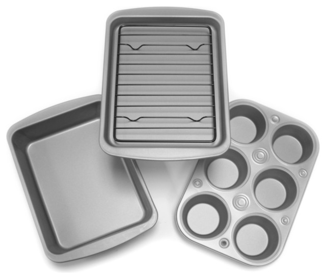 Ovenstuff 4 Piece NonStick Toaster Oven Bakeware Set Contemporary