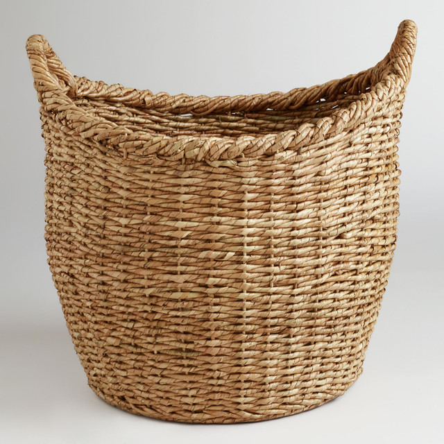 Oversize Natural Avery Basket - Contemporary - Baskets - by Cost Plus ...