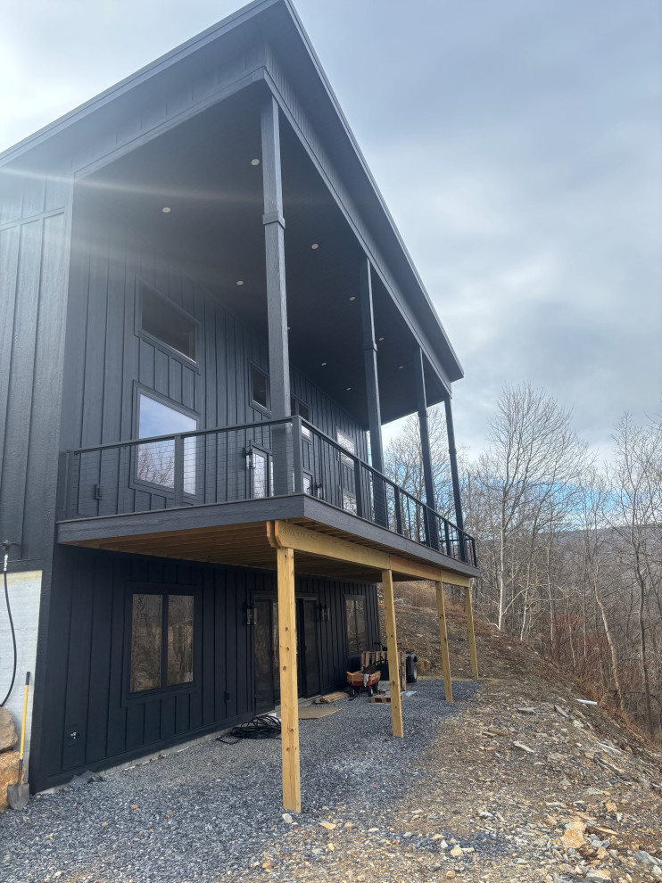 Modern Mountain Home with Dramatic Black Exterior