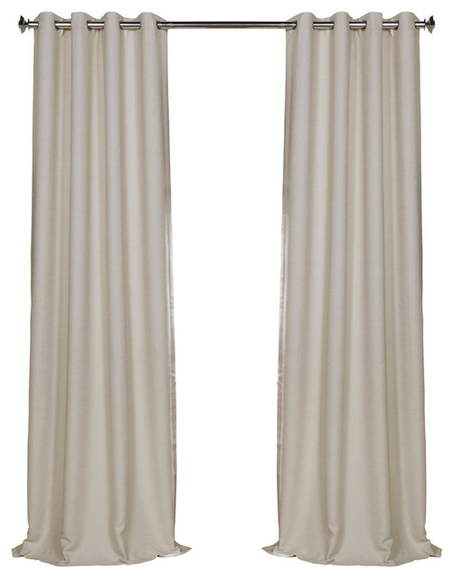 Cottage White Bellino Grommet Blackout Curtain Single Panel