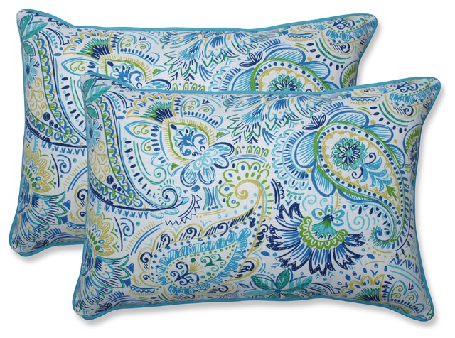 Set of 2 Pillow Perfect Outdoor//Indoor Rave Coral Rectangular Throw Pillow