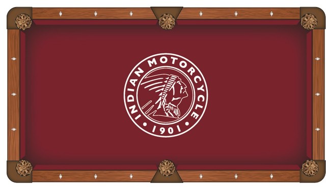 7' Indian Motorcycle, Outline Pool Table Cloth by Covers by HBS