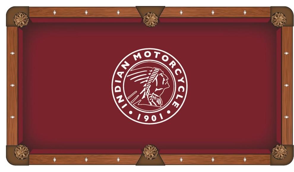 7' Indian Motorcycle, Outline Pool Table Cloth by Covers by HBS