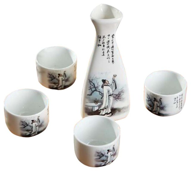 4pcs Sake Cups Exquisite Japanese Style Wine Cup for Tea Sake Coffee Water Wine