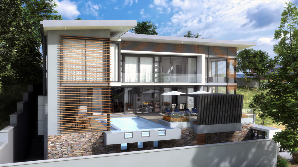 Inspiration for a large contemporary home design remodel
