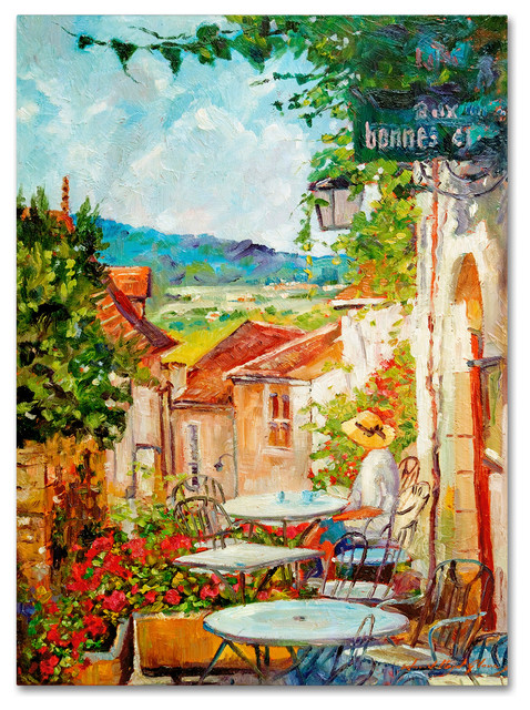 David Lloyd Glover 'Provence Cafe Morning' Canvas Art, 18"x24"
