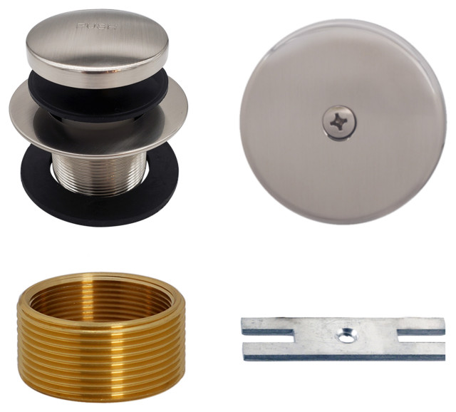 Tip Toe Universal Tub Trim With OneHole Faceplate In Satin Nickel