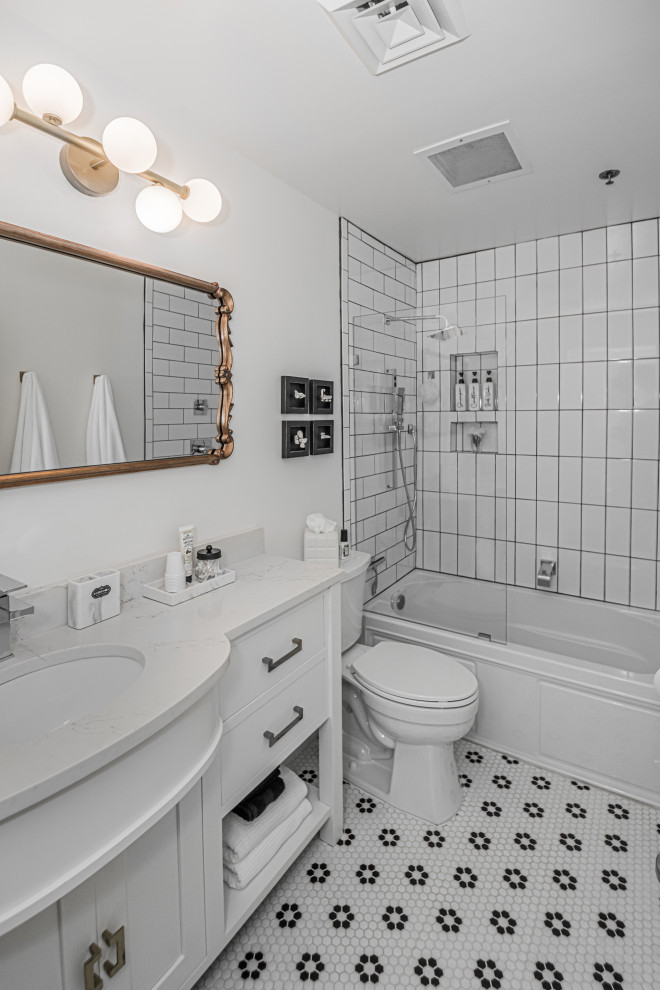Glamorous Downtown Guest Bathroom