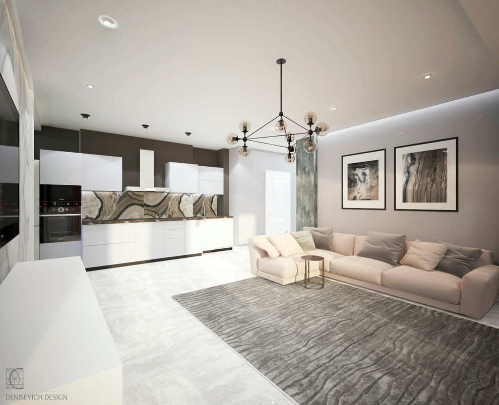 Кухня-гостиная в ЖК Пионерский