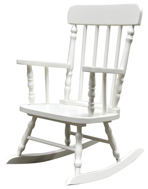 kids white rocking chair