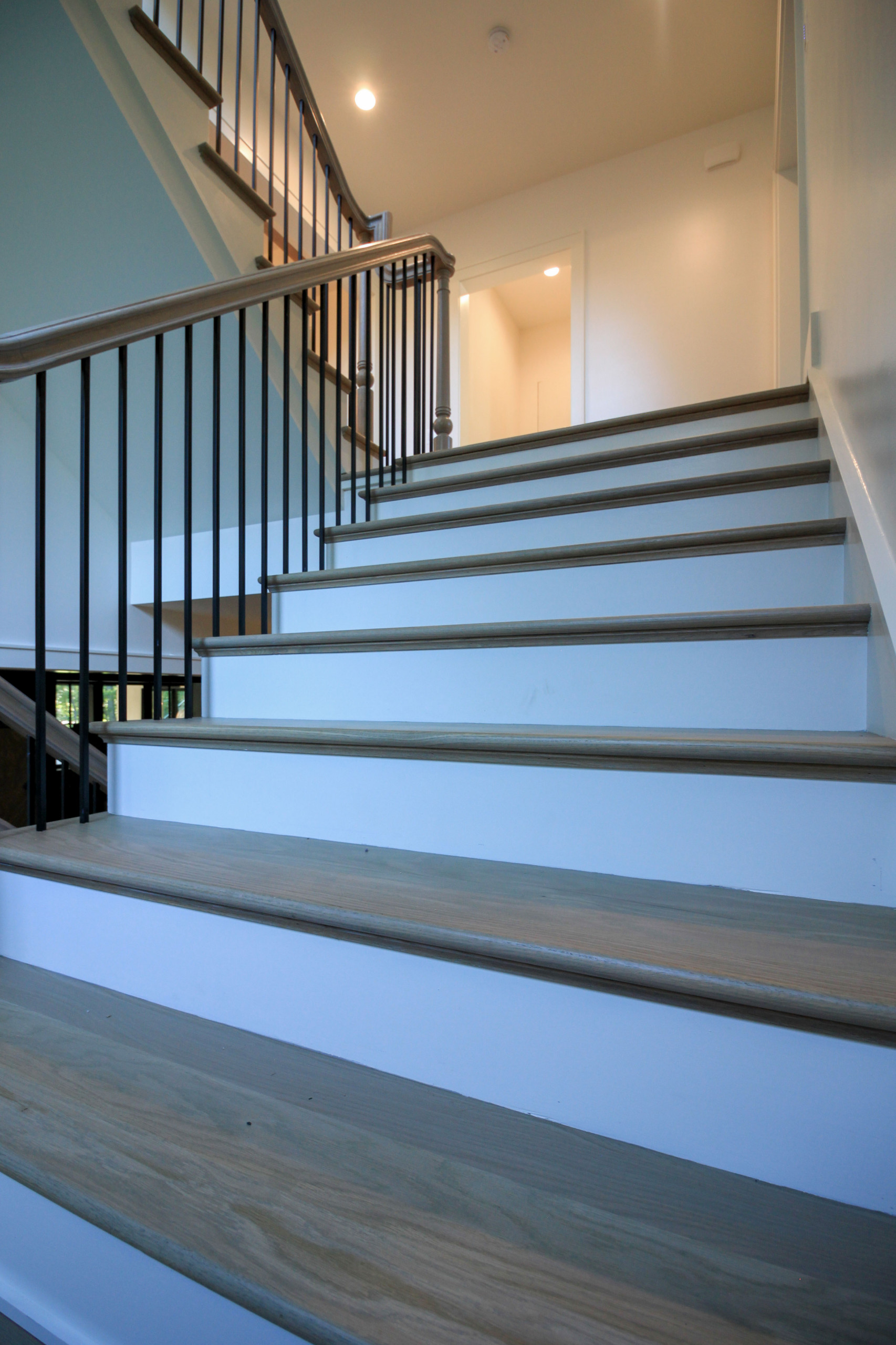 93_Captivating Light Wood Railing System with Black Spindles, Arlington VA 22207